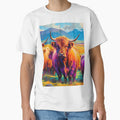 Cute Highland Cow Painting by Tamas Das