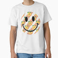 Peach Pattern Smiley Face Design by ArtfulWeave