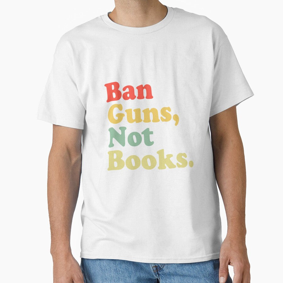 Ban Guns Not Books Retro Read Banned Books Lover by fostebris