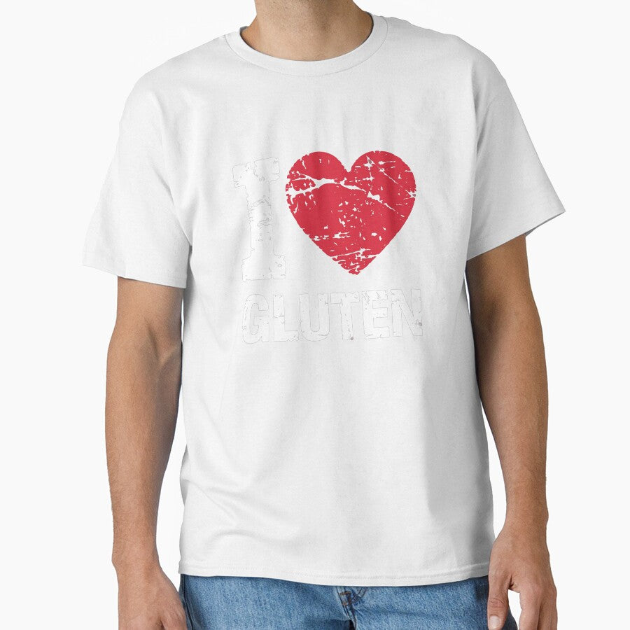I Love Gluten Funny Artisan Baker Bread Lover Tee by Capybara Clothing