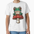 Frog sitting on a fly agaric mushroom by ReneMM