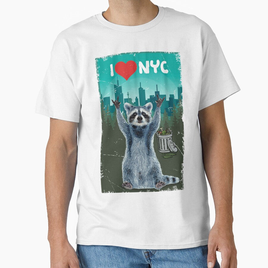 Raccoon Rock and Roll  I love nyc by TeeARTHY