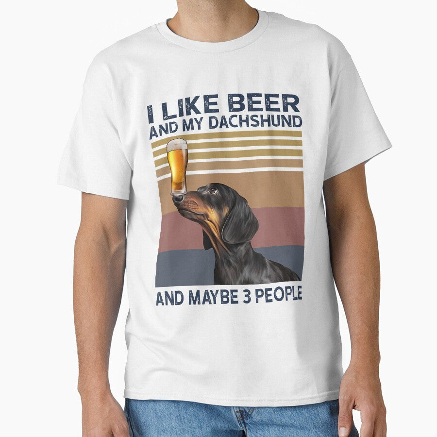 I Like Beer My Dachshund & Maybe 3 People Dog Lover Gifts by NicoleStore