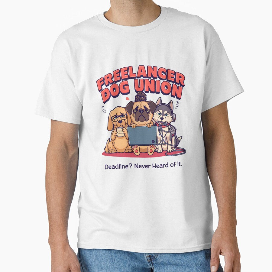 Freelancer Dog Union – Funny Remote Work Dog Cartoon for Overworked Creatives by ZyricZyric