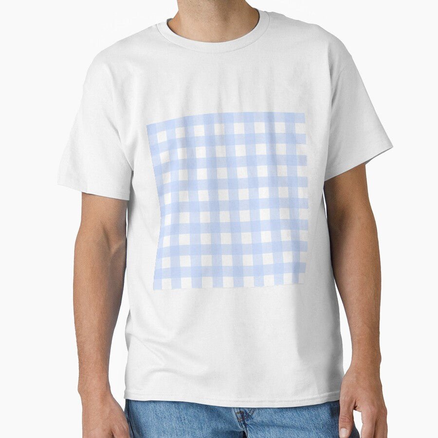 Light Blue Gingham Check Pattern by rimiuvay37