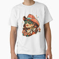 Retro Western Cowgirl with Star Sunglasses and Cowboy Hat by inkoutninja