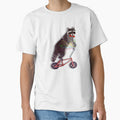 Raccoon on his little bike by TeddyDuckling