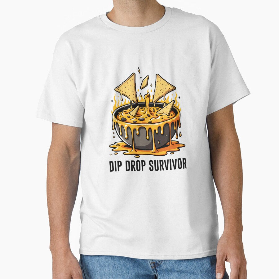 Clean Dip Drop Survivor Nacho Cheese and Food Humor by SplashTastic