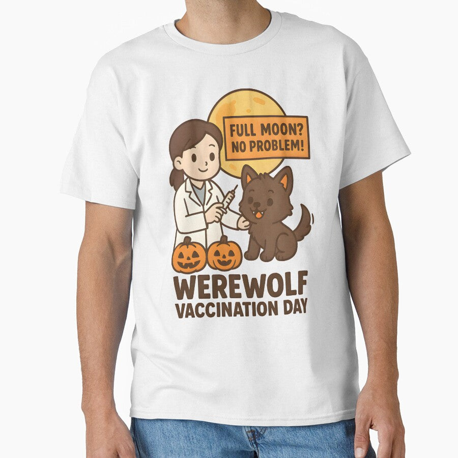 Werewolf Vaccination Day – Cute Halloween Veterinary Cartoon by Bettybee00