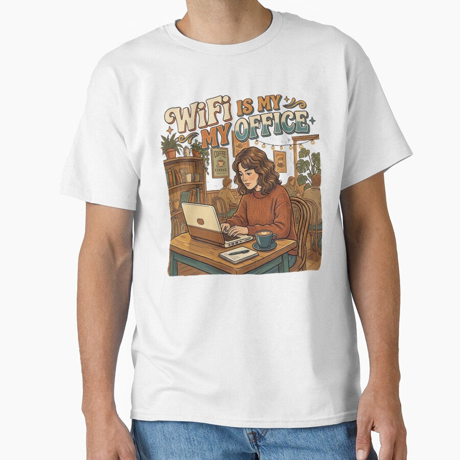 WiFi Is My Office Freelancer Laptop Cozy Aesthetic Design by urbinet
