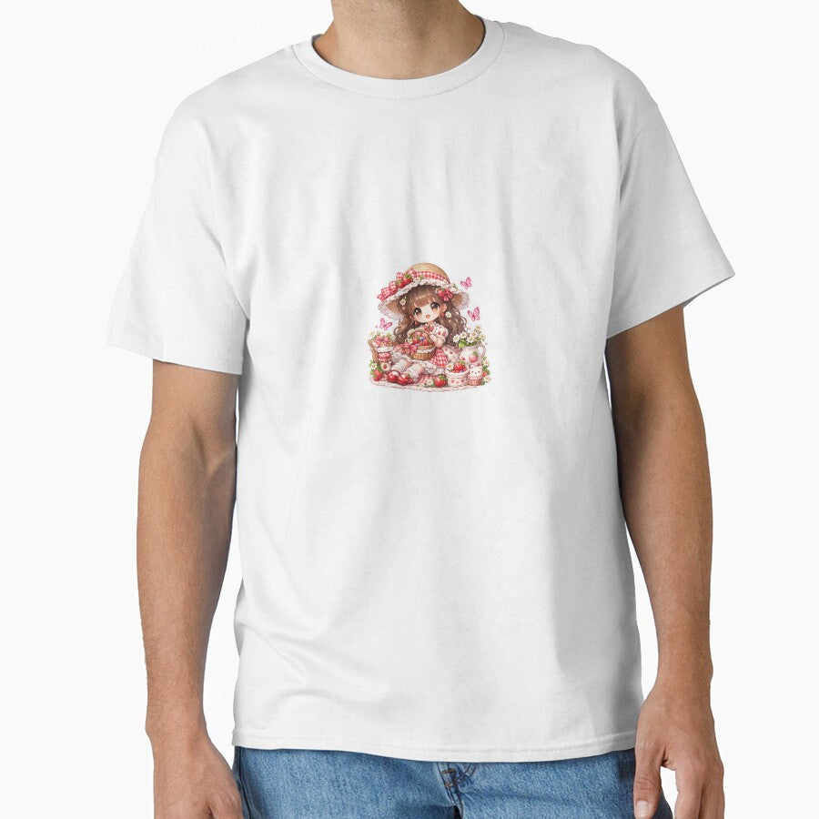 Cute Strawberry Picnic Doll Kawaii Sticker by blossomfun