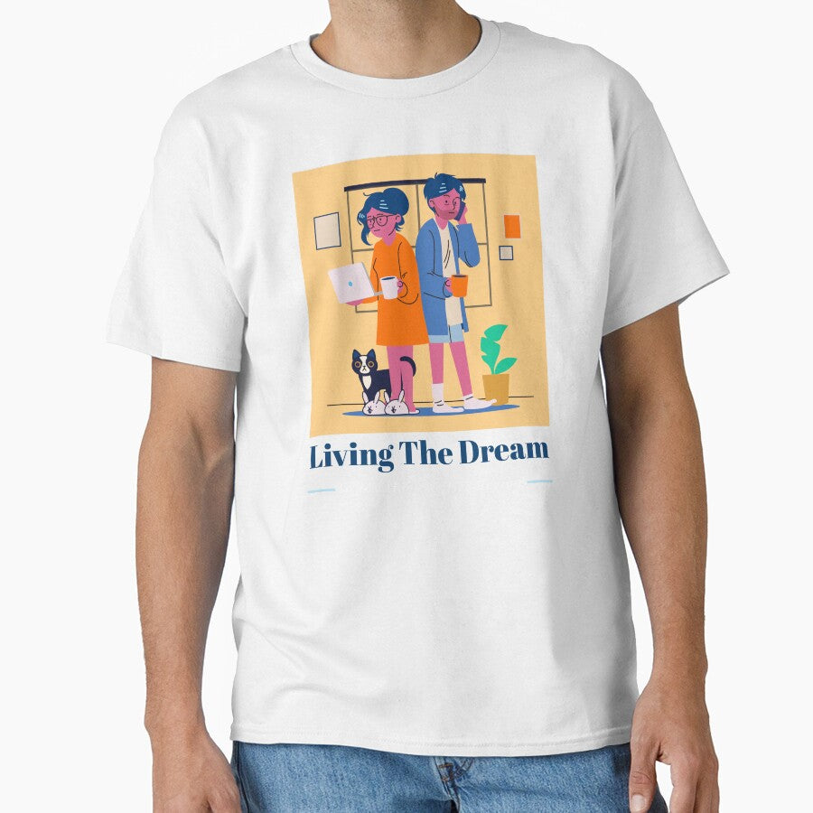 Living The Dream Funny Home Office Remote Work by SvenJ94