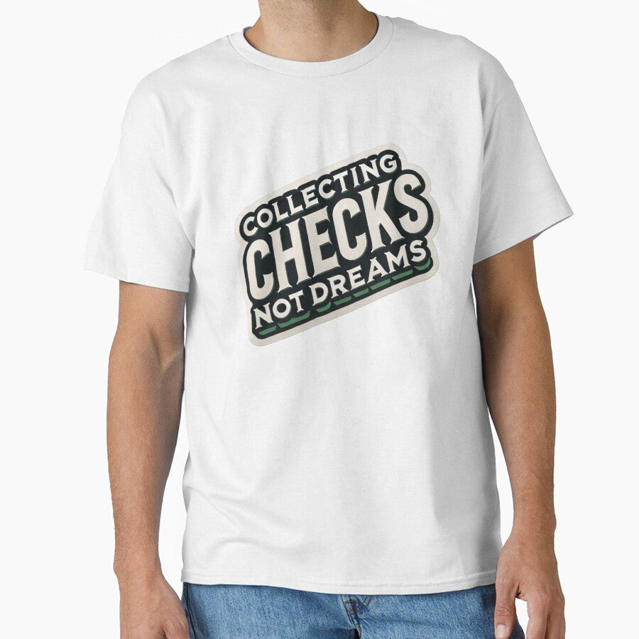 Collecting Checks Not Dreams - Hustle Mindset Sticker by Rhykho Realm