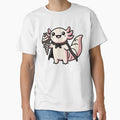 Kawaii Axolotl Superhero Holding Giant Ice Cream Cone by RetroPop23