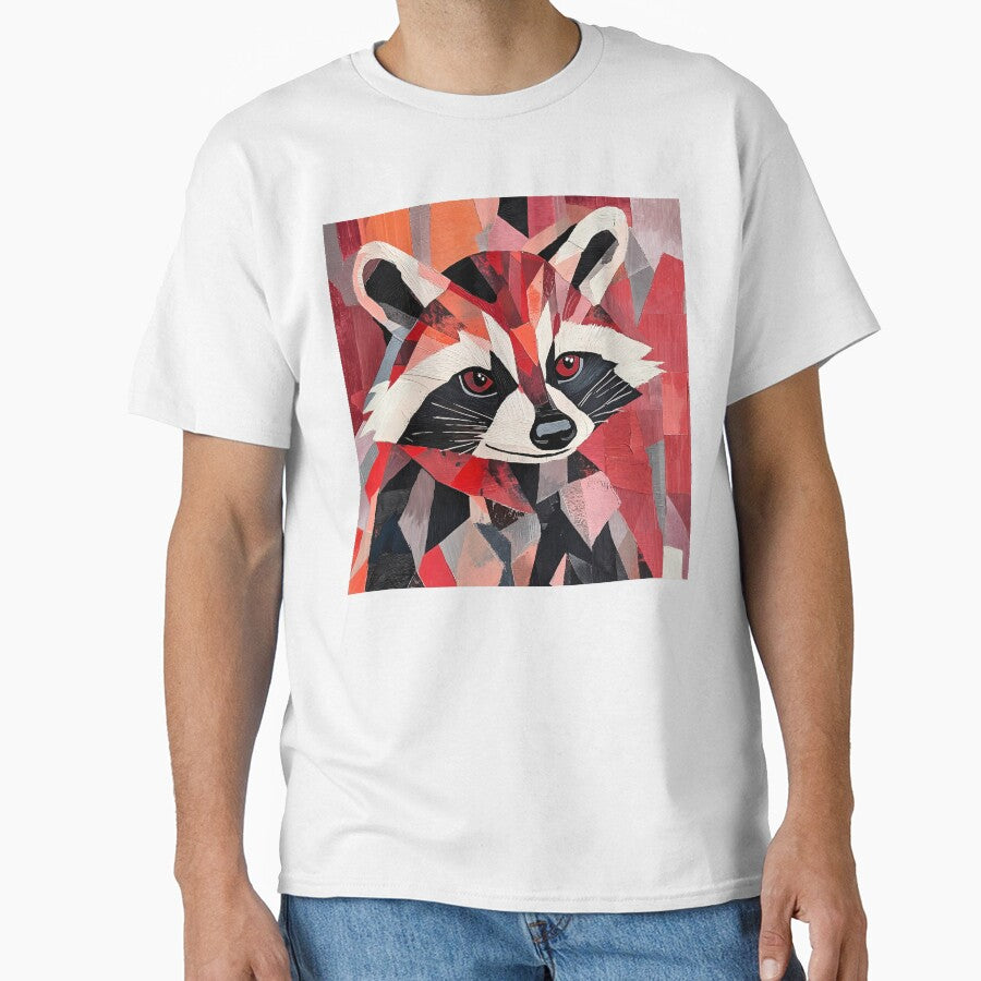 Red Mosaic Raccoon by NatureStyle555