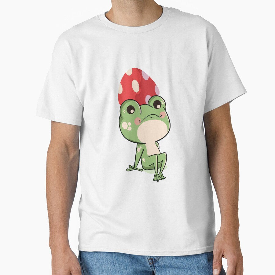 Frog with Mushroom Hat Cute by Rima-Store-19