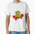 Frog On Skateboard    Baseball ¾ Sleeve by YanaKnitShop