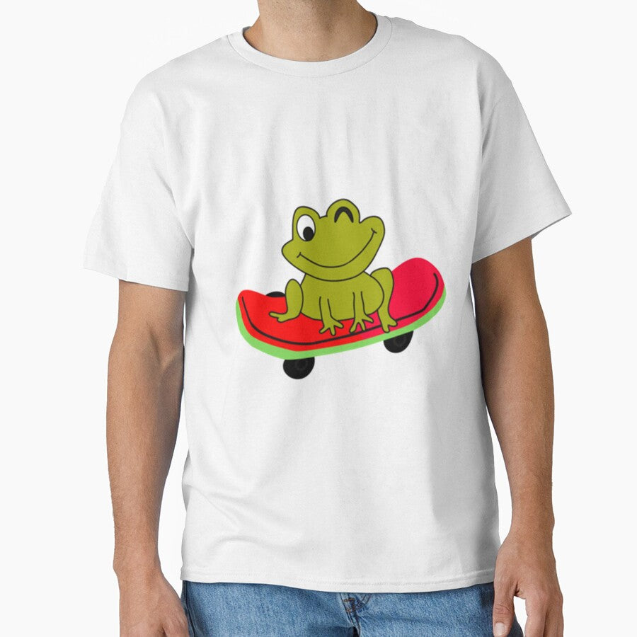 Frog On Skateboard    Baseball ¾ Sleeve by YanaKnitShop