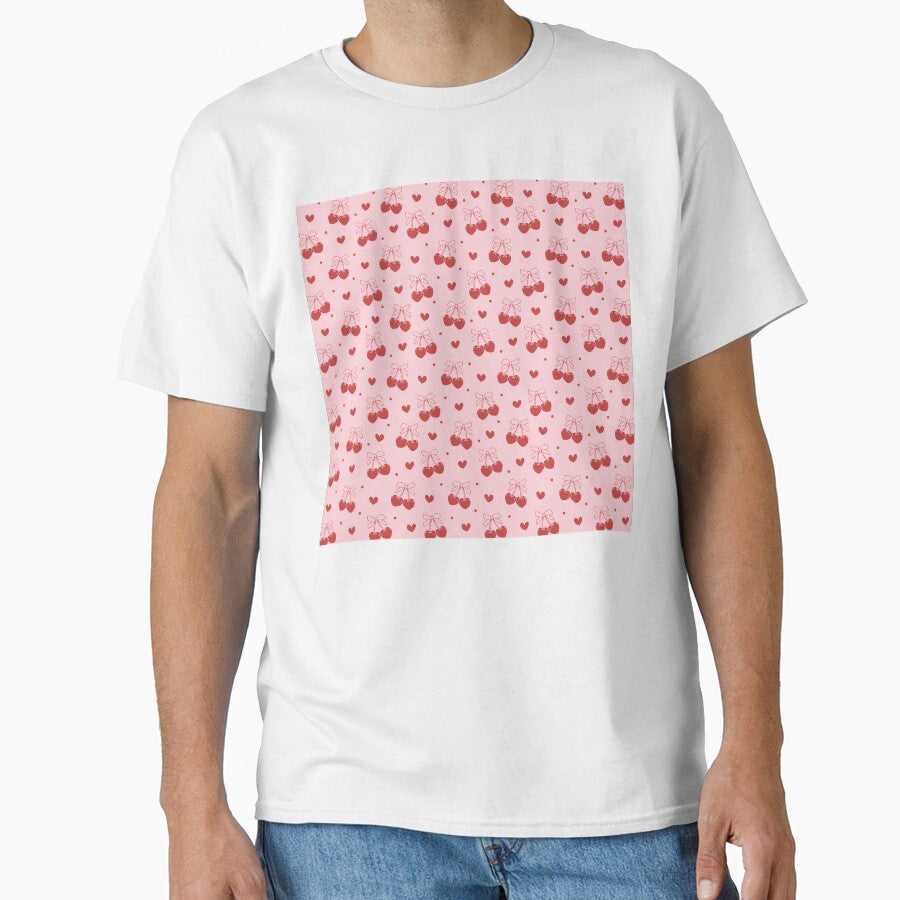 Kitsch Red Cherries & Hearts – Cute Retro Pattern by smeraldosecrets