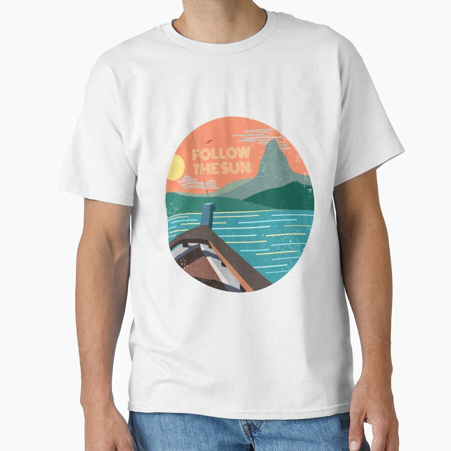 Sun Sailboat Sea Sunset Adventure Mountains Wanderlust by CreatDifference
