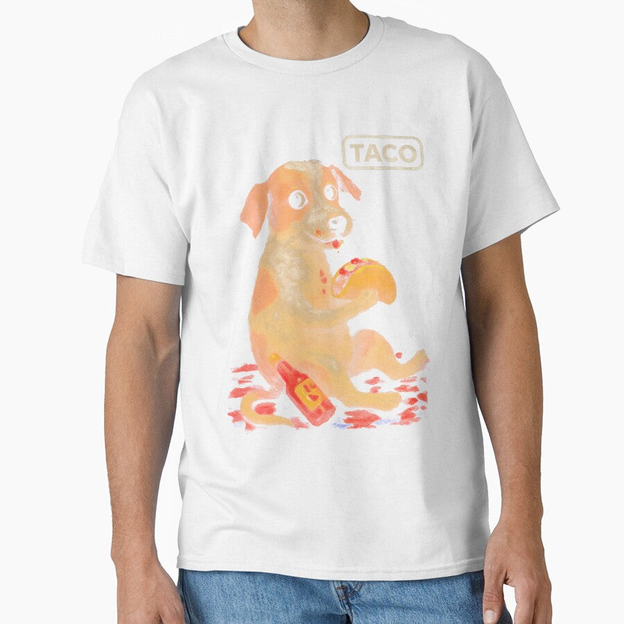 Taco Dog, Funny Food Meme, Aesthetic Animal Lover Design by SassCity