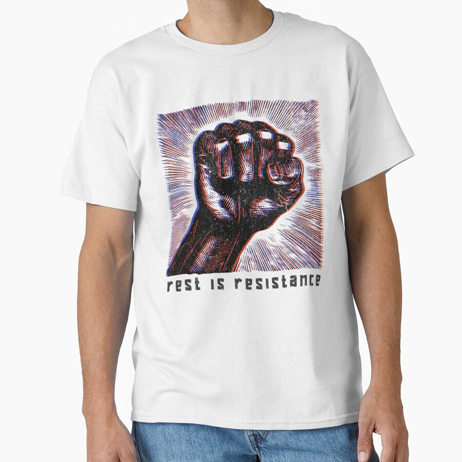 Chronic Illness Shirt Rest Is Resistance Hand Drawn Screen Print Protest Style Chronic Illness Humor Spoonie Life Invisible Illness by RealLifeMerchies