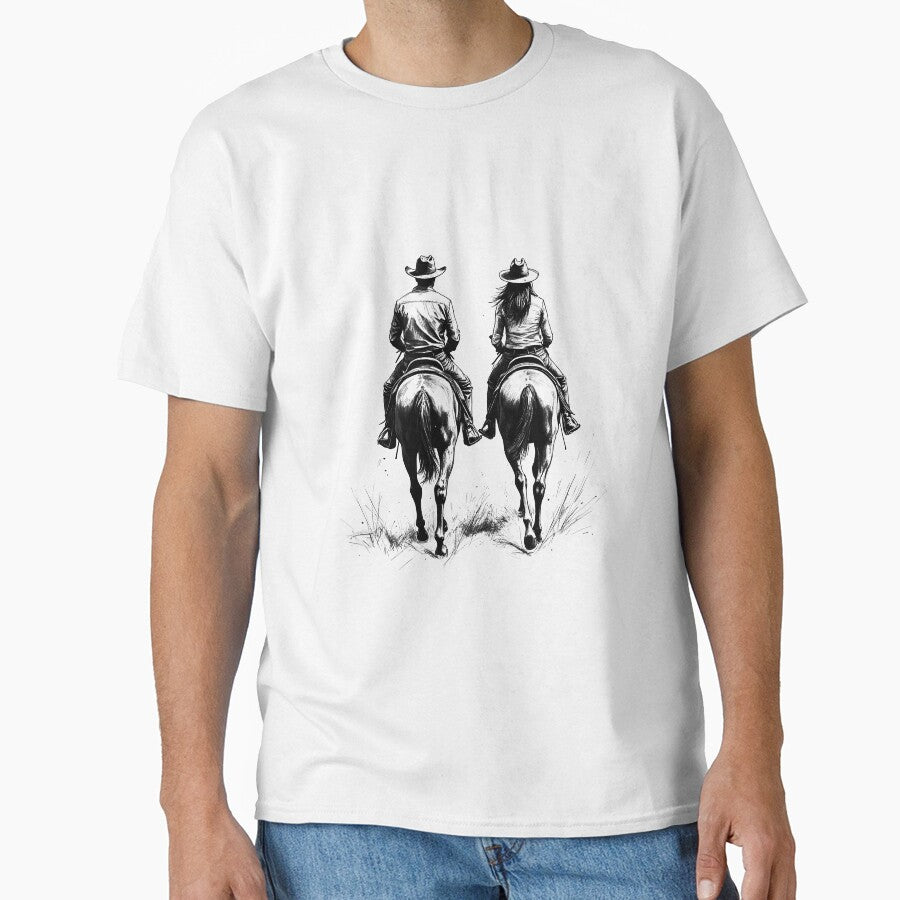 Western Cowboy Couple Romantic Country Lovers in Rustic Western Style by Rosaliartbook