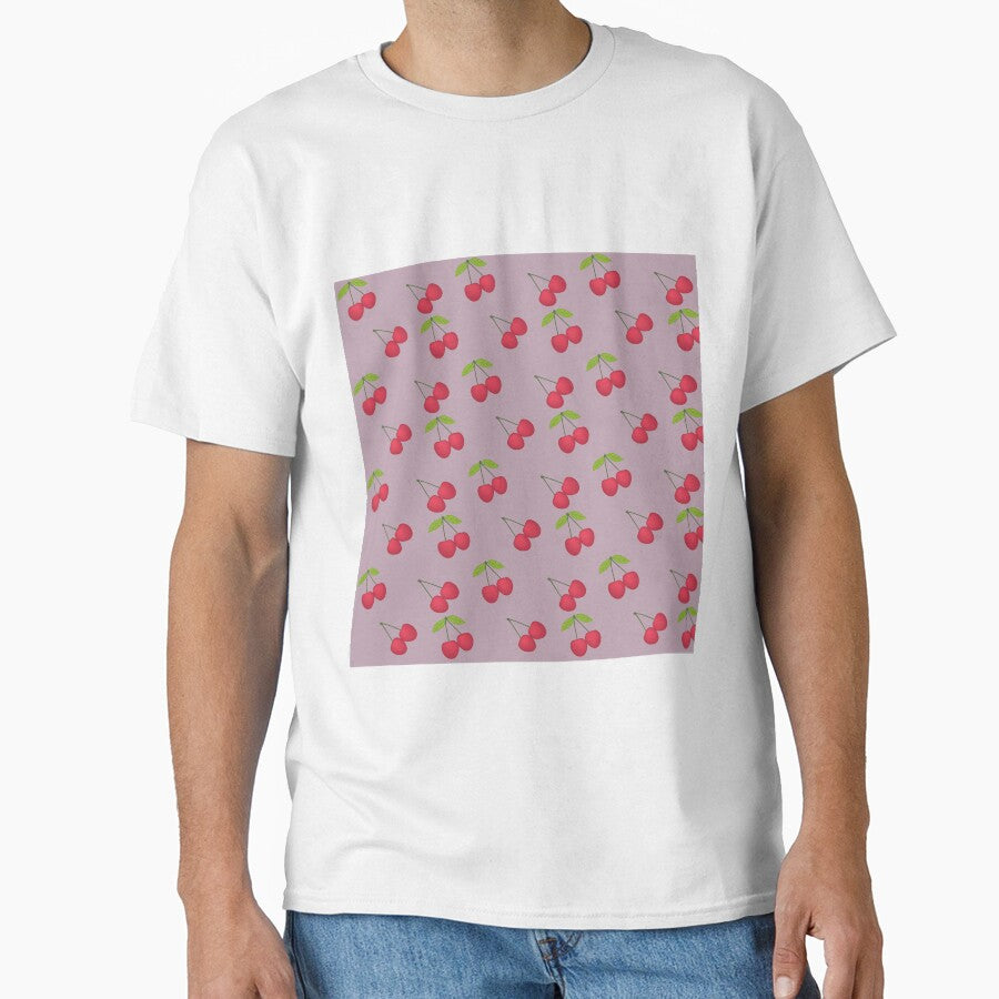 Retro Cherry Pattern _ Elegant Mauve by Mimi Huang
