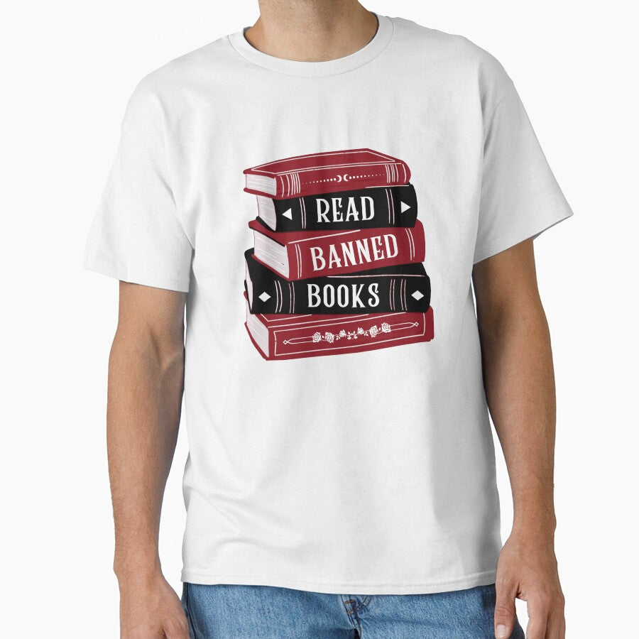 Read Banned Books Book Stack / Pile Red by Taiga-Design