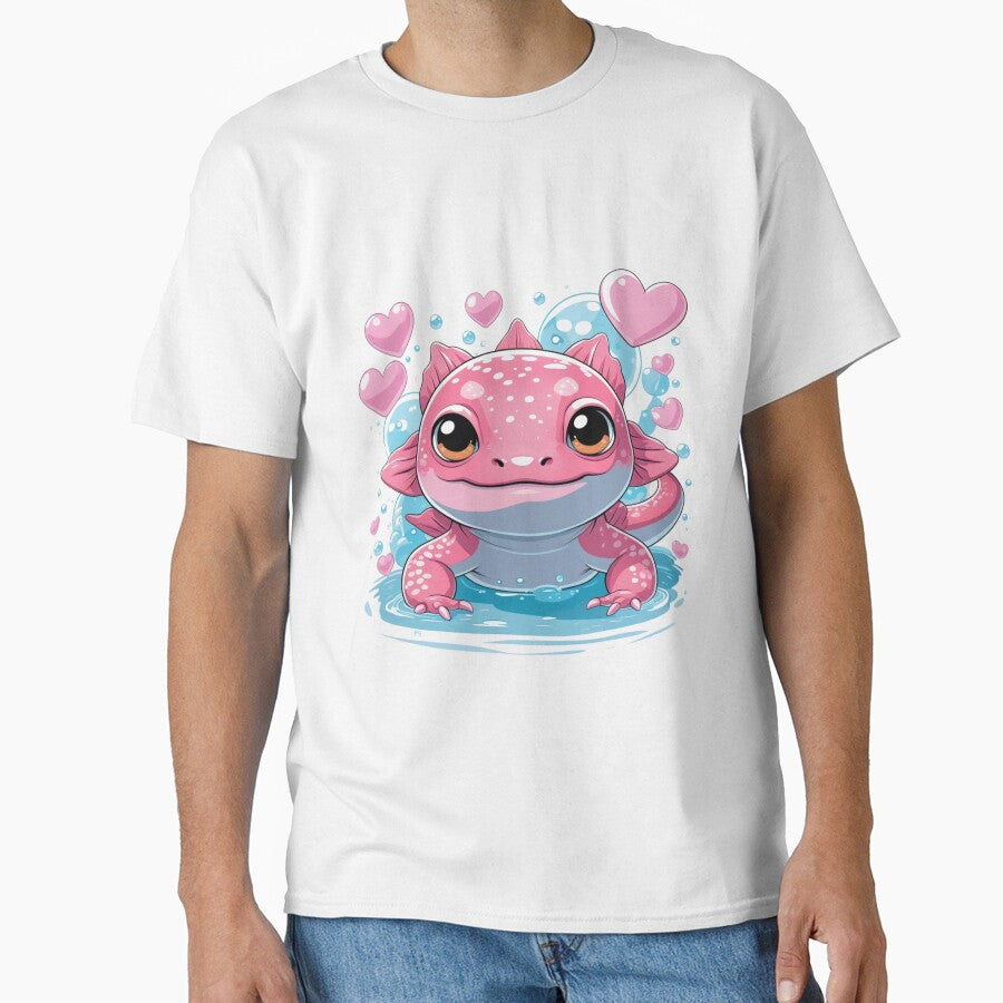 Cute Minimalist Axolotl Illustration by BarakatFashion