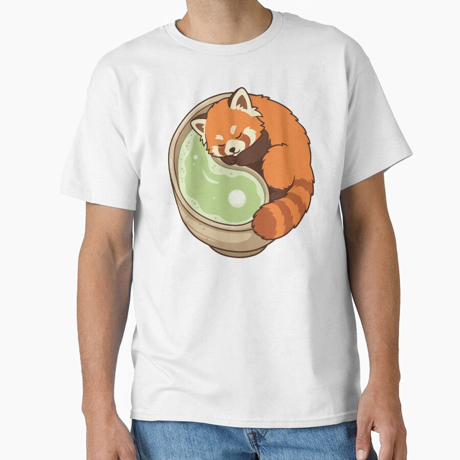 Zen Red Panda Japanese Matcha Tea Bowl by Arc2020