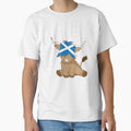 Cute scottish highland cow flag of scotland by Ayelandco