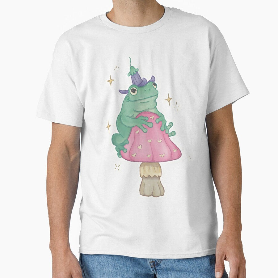 Happy lil frog on a mushroom by tazzarki