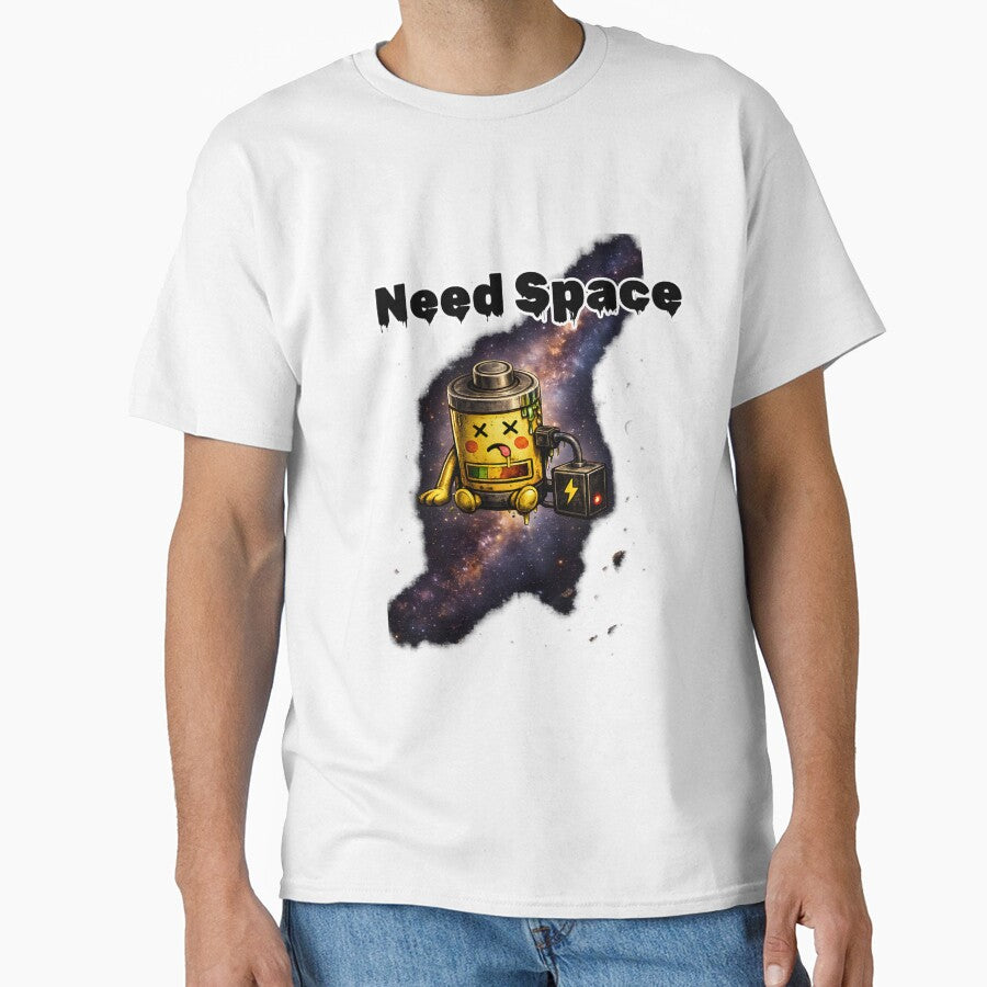 Need Space Shirt – Social Battery Low Funny Introvert Aesthetic Tee by DesignTeamHub