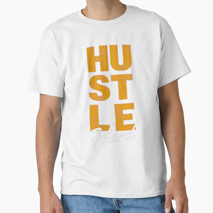 Hustle Hard – Bold Motivational Design by PixelPopsShop