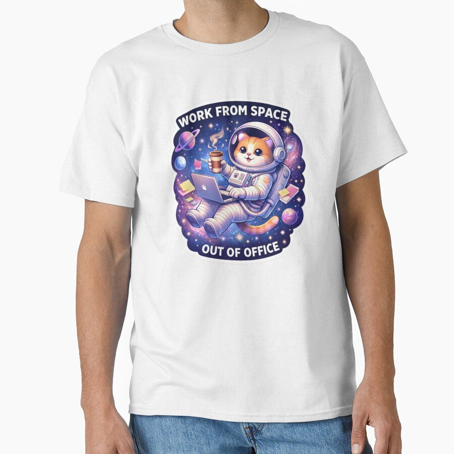 Funny Astronaut Cat Work From Space Out of Office Sticker by Dasts Cart