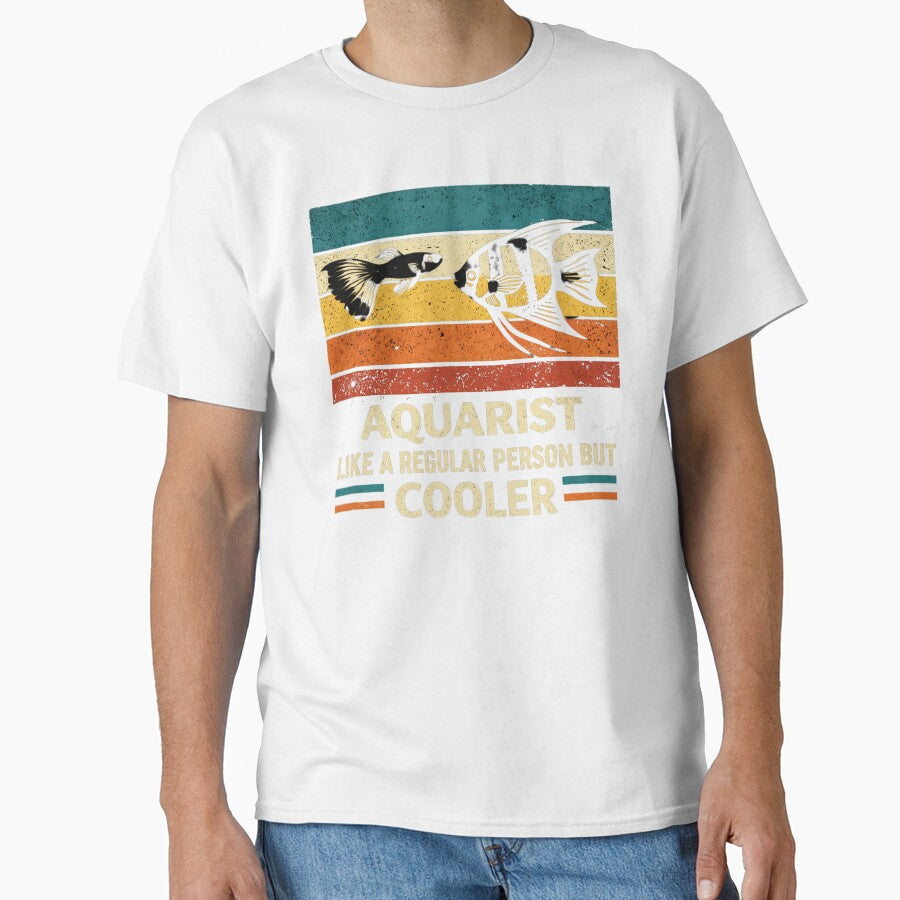 Aquarist Shirt Funny Aquarium Shirt Tropical Fish Tank Retro Vintage Fish Keeper Shirt by ZEBBEDE - Minimal Streetwear