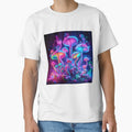 Neon Psychedelic Mushrooms - Trippy Glowing Fantasy Forest by Sybille-Yates