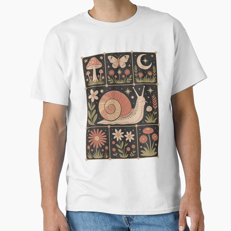 Whimsical Snail & Butterfly Night Garden by sestoreenzt