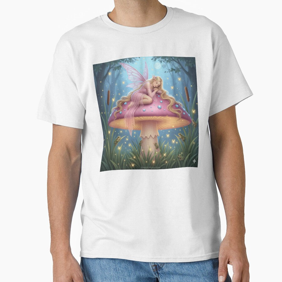 Beautiful fairy sleeping on pink mushroom by Fairy's and Dragons