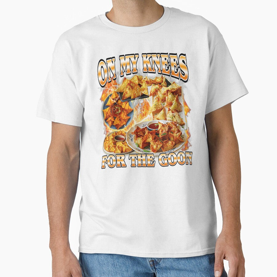 On My Knees For The Goon Crab Rangoon Funny Food Meme by tadmercado