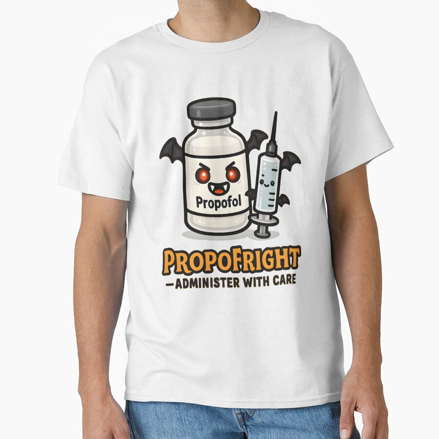 Propofright — Administer with Care | Funny Veterinary Anesthesia Halloween Design by Bettybee00