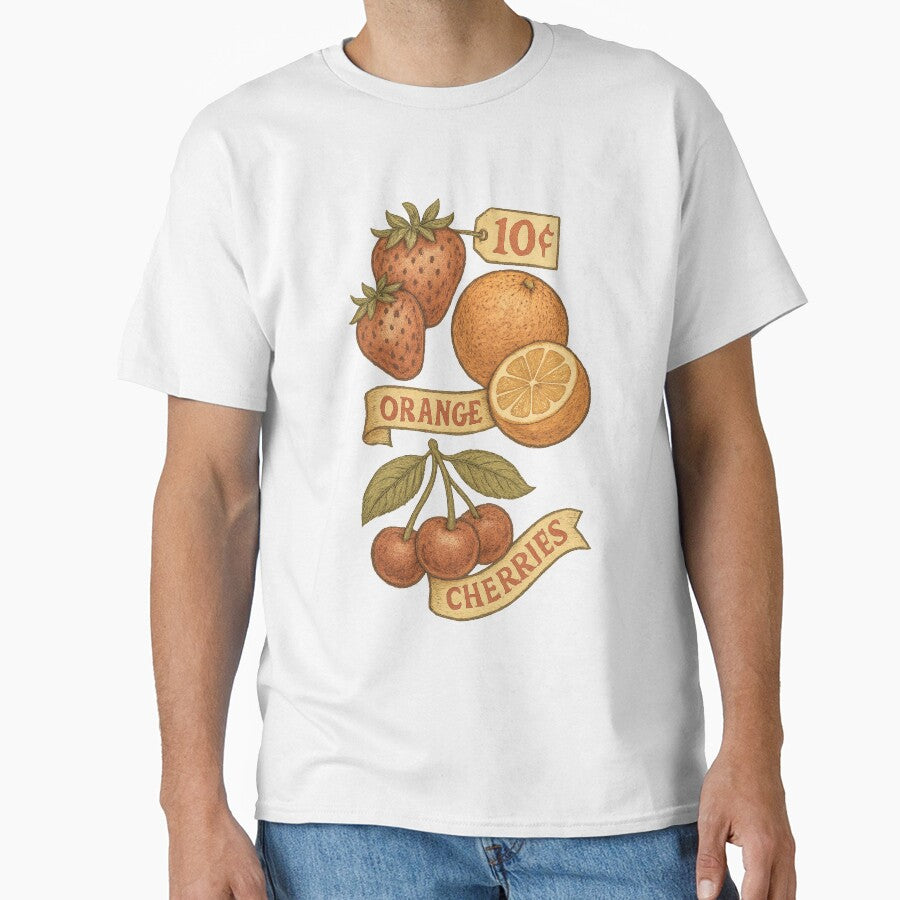 Vintage Fruit Illustration – Hand-Drawn Retro Fruit Design by Rushurban