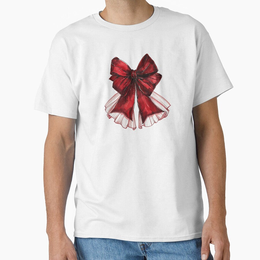 Coquette Balletcore Red Velvet Ribbon Illustration by IdolinkEmporium