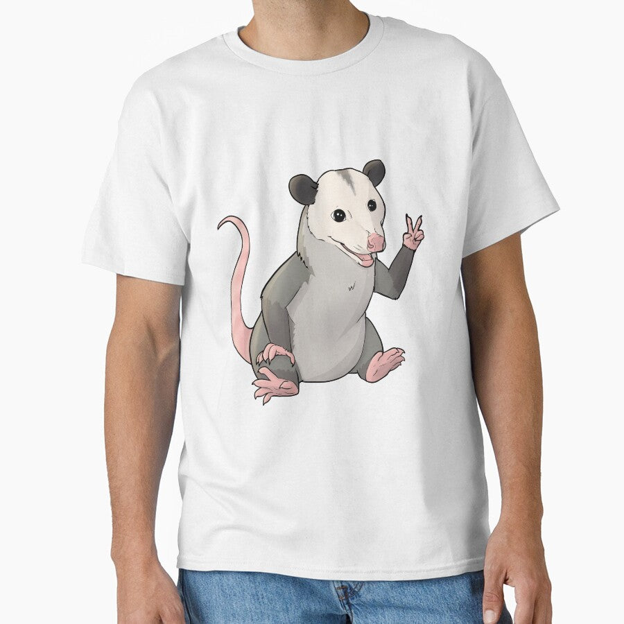 Opossum waving the peace sign by Mehu