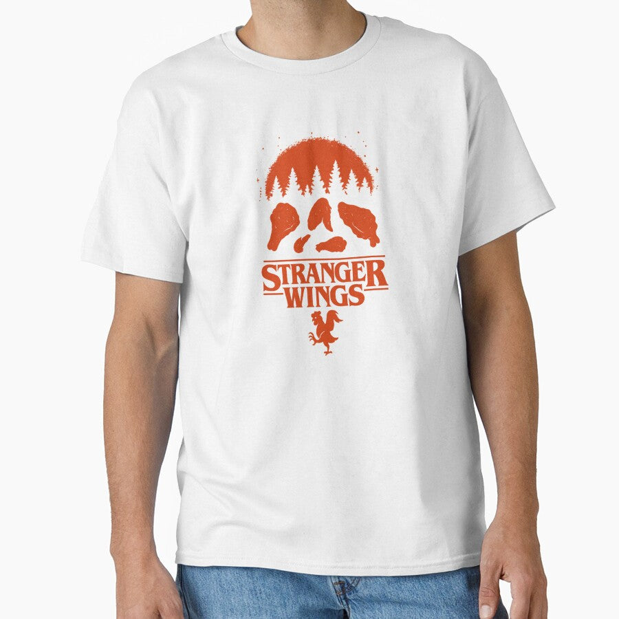 Stranger Wings Funny Chicken Pop Culture Parody by LaughLab Apparel