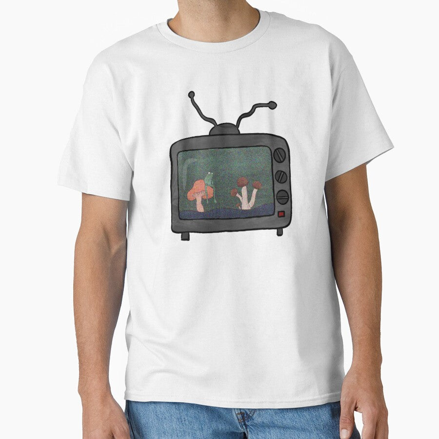 Frog Sitting on Mushroom on TV by relizabeth2000