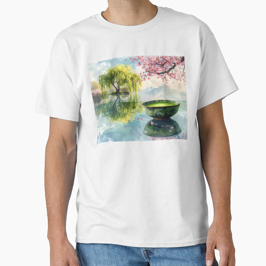 Japanese Zen Matcha — Soothing Watercolor Illustration by Schoenenwald - Illustrations Uniques et Originales