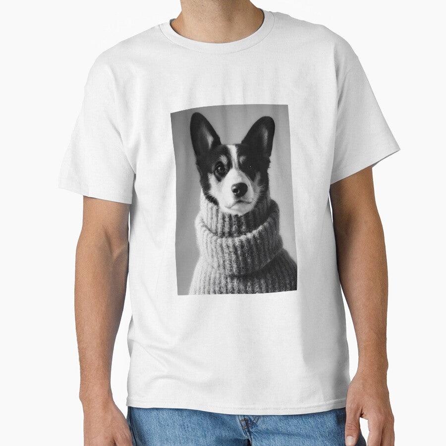 Corgi in turtleneck sweater by Aliveforfun