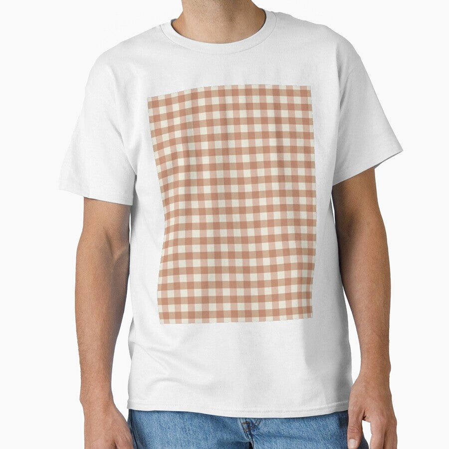 Terracotta Gingham Plaid Pattern by OpalEllery